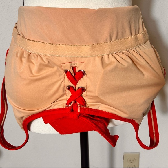 J. Crew size 4 Pique Fire Engine Red one piece lined padded one piece swimsuit. - Picture 4 of 5